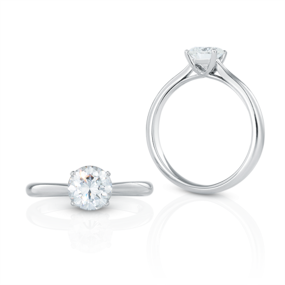 YOUNG PRINCESS Ring Diamantverlobungsring 1,2 Karat Junge-Prinzessin Diamant mit 1,2 ct Diamanten von 1,2 ct in Platin Iridium platin-verlobungsringe Verlobungsringe Handgefertigt Ringmanufaktur Juwelenschmiede München