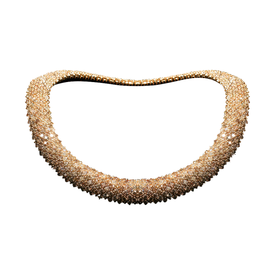 COBRA Necklace cobra cobra necklace natural brown diamonds diamond necklace 750/000 white gold white gold necklace snake necklace optical snake loop snake optical necklace
