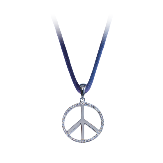 PEACE Pendant peace diamond-necklace in white gold diamond peace oak peace pendant gold chain gold-necklace diamond gold necklace