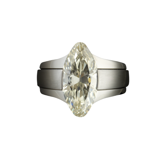MODERN ELEGANCE Ring Modern Elegance Diamond Ring Diamond 4.6 carat marquise cut platinum ring rail natural brown-Diamonds platinum rings diamond rings from Munich