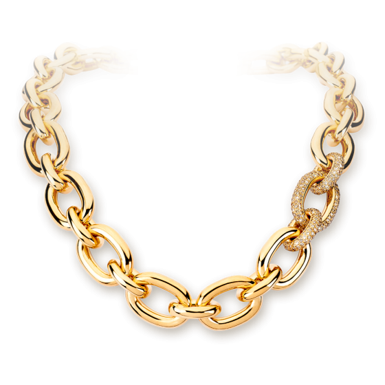 DIAMOND LINKS Necklace diamond-necklace diamond chain link necklace yellow gold diamonds invisible clasp diamond-necklace gold-necklace diamond-gold-necklace necklaces-from-munich